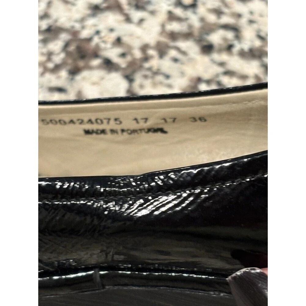 Fly London Yoni Shoes Women’s EU 36 Black Patent Leather Wedge Heel‎ Slip On